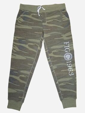 Unisex Camo Joggers XL Green Camouflage Sweatpants Lounge Relaxed Fit Earth Tone